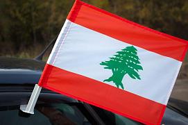 Флаг на машину с кронштейном Ливана