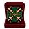 Знак в бархатистом футляре Крест За службу на Кавказе (зелёный) 3