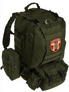 Универсальный военный рюкзак с нашивкой Росгвардия (Хаки-олива)