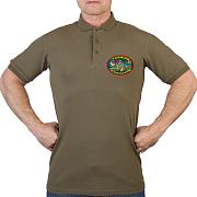 Поло - футболка с термотрансфером 74 Кокуйского погранотряда (Хаки)