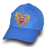 Мужская кепка Герб России (Голубая)