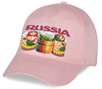 Мужская кепка Russia матрёшки (Нежно-розовая)