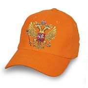 Мужская кепка Герб России (Оранжевая)