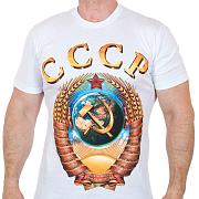 Футболка СССР с гербом (Белая)