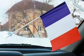 Флажок в машину с присоской Франция