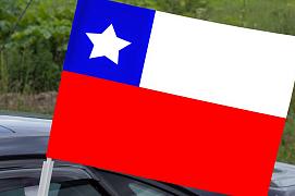 Флаг на машину с кронштейном Чили