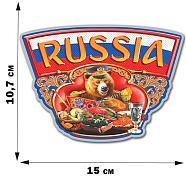 Автомобильная наклейка Russia Медведь