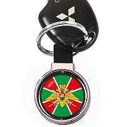 Двухсторонний Брелок для ключей Пограничные войска (Черный)