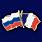 Значок Россия и Франция 1