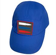 Мужская кепка с термотрансфером Триколор из патронов (Синяя)