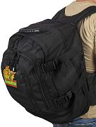 Регулируемый рюкзак с эмблемой Погранвойска (Черный)