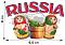 Термонаклейка Russia матрёшки 2