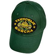 Военная кепка с вышивкой Танковых войск (Зелёный)