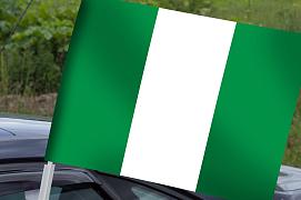 Флаг на машину с кронштейном Нигерии