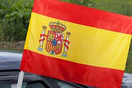 Флаг на машину с кронштейном Испании
