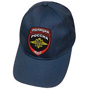 Мужская кепка с вышивкой Полиция России (Темно-Синяя)