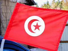 Флаг на машину с кронштейном Туниса