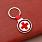 Двухсторонний Брелок для ключей Красный крест (Красный) 2