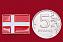 Значок Флаг Дании прямой  3