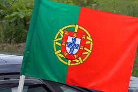 Флаг на машину с кронштейном Португалии