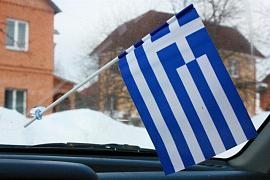 Флажок в машину с присоской Греция