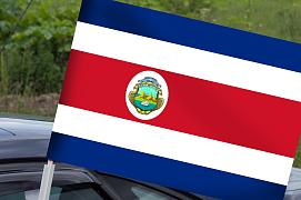 Флаг на машину с кронштейном Коста-Рики