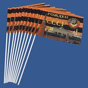 Флажок в машину с присоской Рождён в СССР (10 штук)