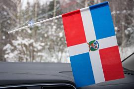 Флажок в машину с присоской Доминиканской республики