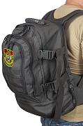 Универсальный трехдневный рюкзак с вышитым шевроном Пограничных Войск (Темно-серый)