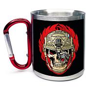 Кружка с карабином Череп с тепловизором