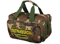 Армейская сумка-рюкзак с эмблемой Погранвойска (Камуфляж Woodland)