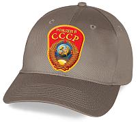 Мужская кепка с гербом СССР на 9 мая (Бежевая)