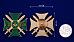 Знак Крест За службу на Кавказе (зелёный) в наградной коробке с удостоверением в комплекте 7