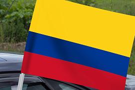 Флаг на машину с кронштейном Колумбии